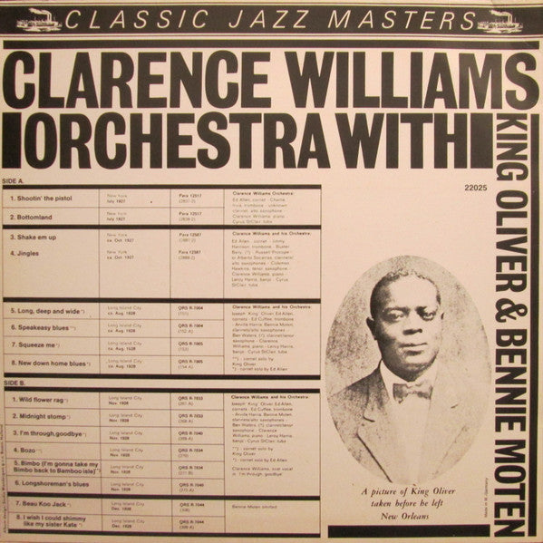 Clarence Williams And His Orchestra : Clarence Williams And His Orchestra With King Oliver & Bennie Moten (LP, Comp)