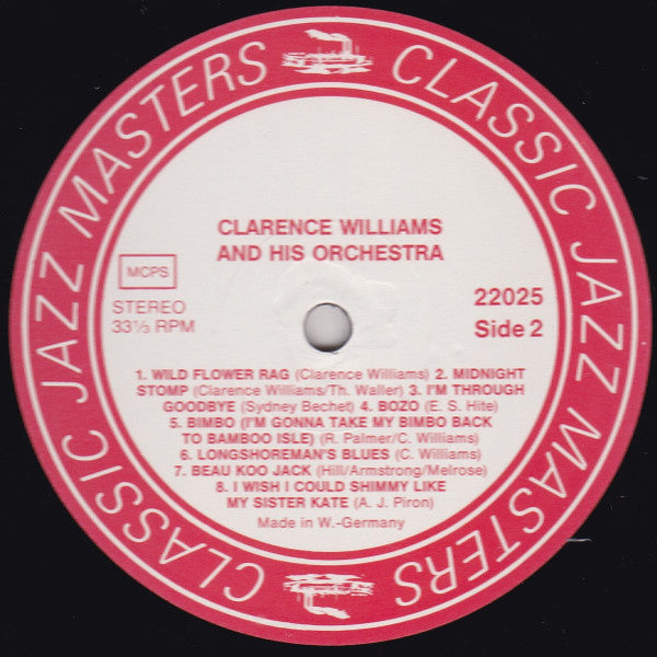 Clarence Williams And His Orchestra : Clarence Williams And His Orchestra With King Oliver & Bennie Moten (LP, Comp)