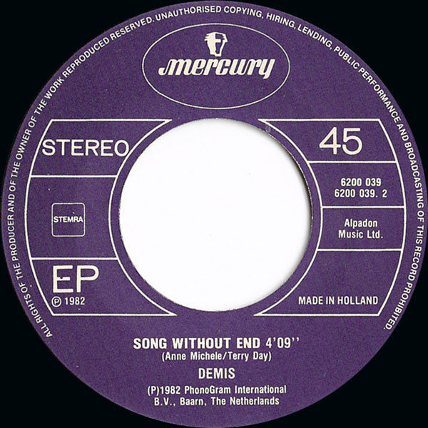 Demis Roussos : Follow Me (7", Single)