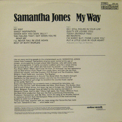 Samantha Jones : My Way (LP, Album, Comp)