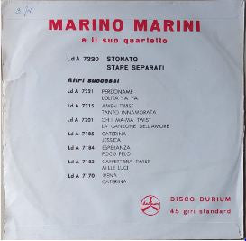 Marino Marini Ed Il Suo Quartetto : Desafinados / Chega De Saudade (7")