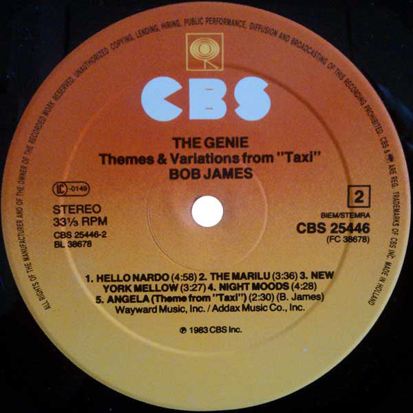 Bob James : The Genie - Themes & Variations From The TV Series "Taxi" (LP)