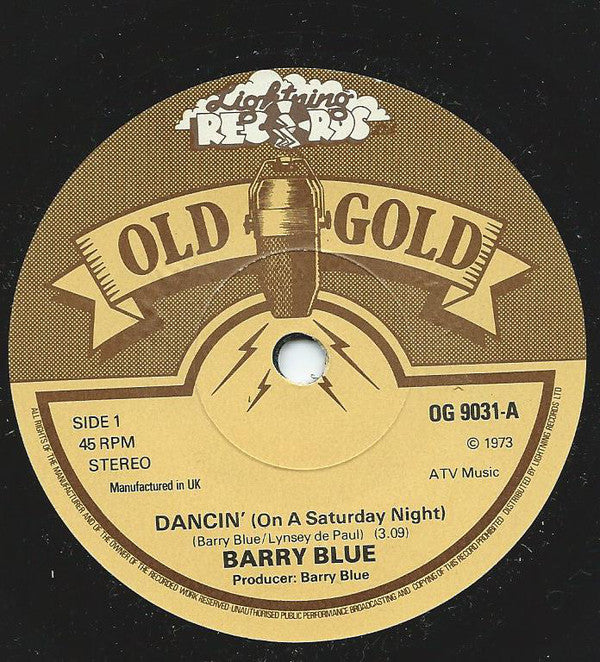 Barry Blue : Dancin' (On A Saturday Night) / School Love (7", Single, RE)
