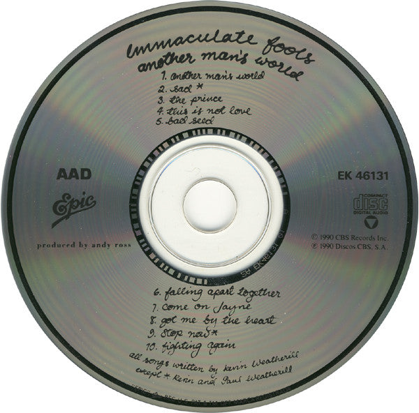 Immaculate Fools : Another Man's World (CD, Album)