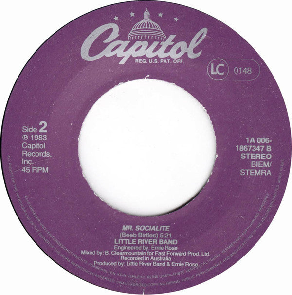 Little River Band : We Two / Mr. Socialite (7", Single)