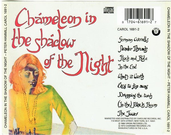 Peter Hammill : Chameleon In The Shadow Of The Night (CD, Album)