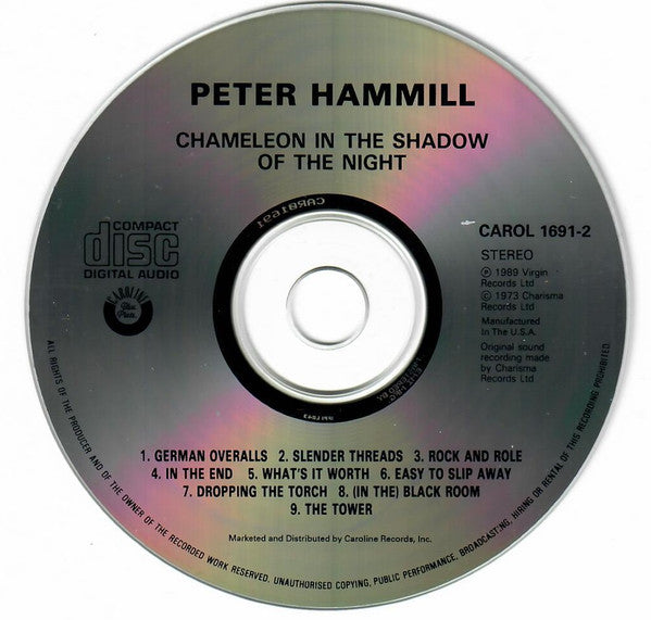 Peter Hammill : Chameleon In The Shadow Of The Night (CD, Album)