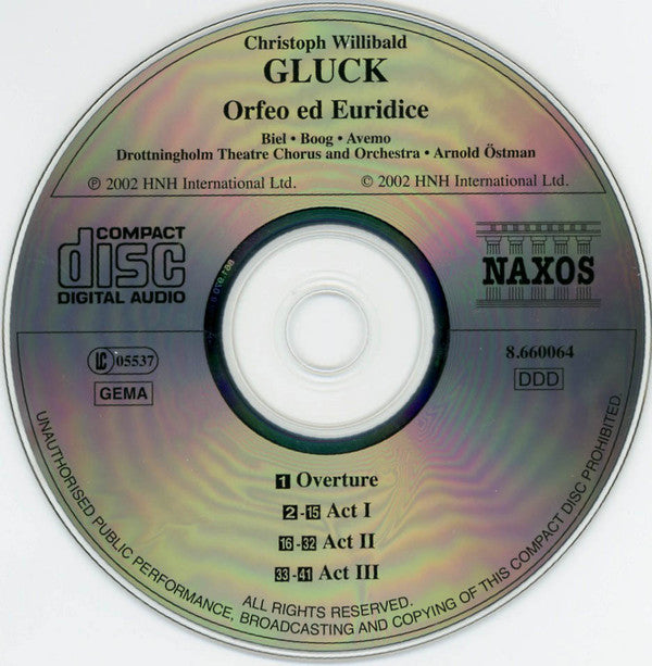 Christoph Willibald Gluck, Ann-Christin Biel, Maya Boog, Kerstin Avemo, Drottningholm Theatre Chorus And Drottningholm Theatre Orchestra, Arnold Östman : Orfeo Ed Euridice (First Vienna Version, 1762) (CD, Album)