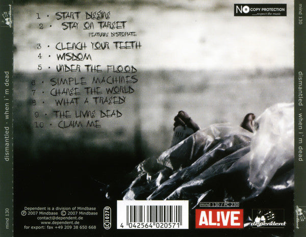 Dismantled : When I'm Dead (CD, Album)