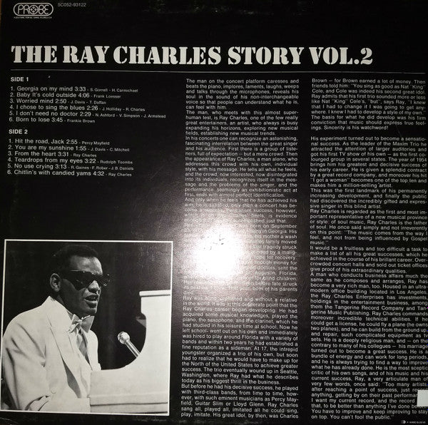 Ray Charles : The Ray Charles Story Vol.2 - A Man And His Soul  (LP, Comp)
