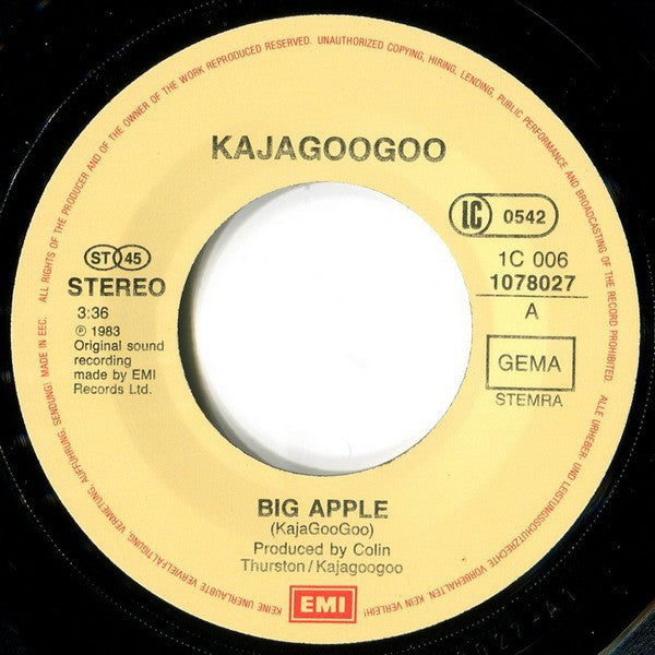 Kajagoogoo : Big Apple (7", Single)