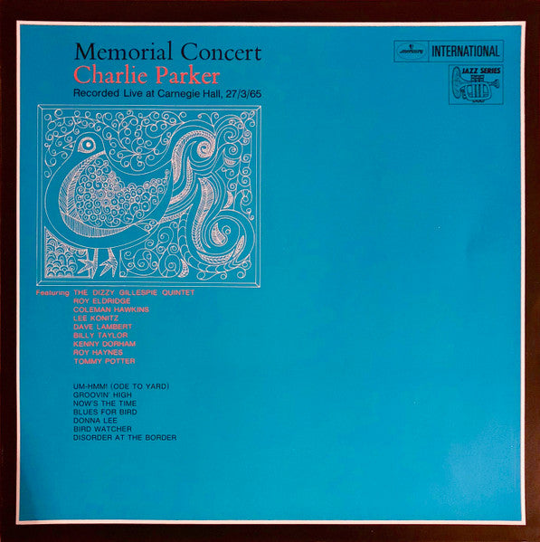 Various : Memorial Concert Charlie Parker (LP, Album)