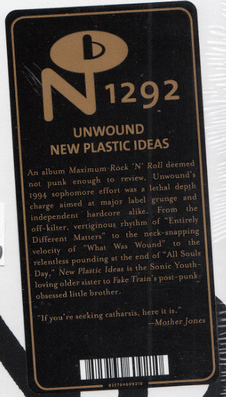 Unwound : New Plastic Ideas (LP, Album, RE)