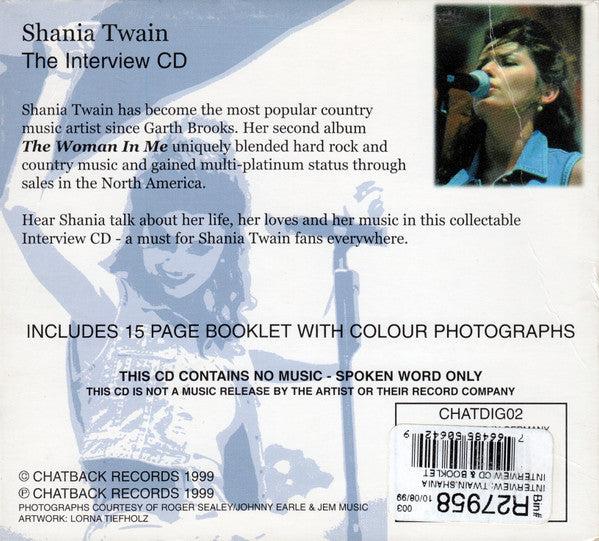 Shania Twain : The Interview CD (CD, Unofficial)