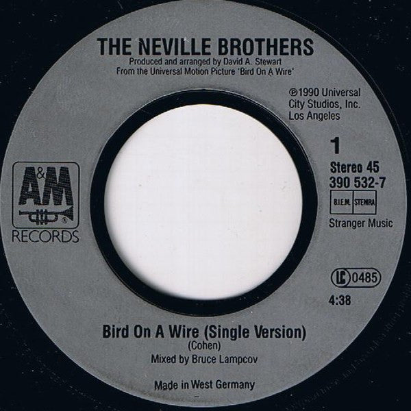 The Neville Brothers : Bird On A Wire (7", Single)