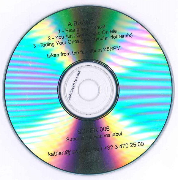 A Brand : Riding Your Ghost (CDr, Single)