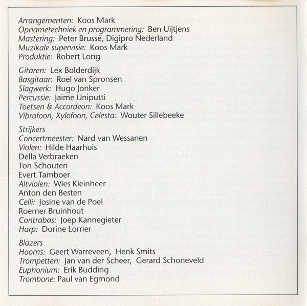 Robert Long : Voor Mijn Vrienden (CD, Album)