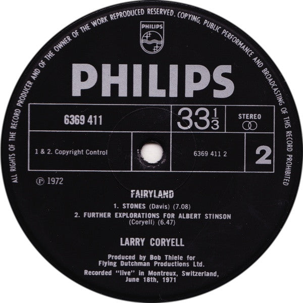 Larry Coryell : Fairyland (LP, Album)