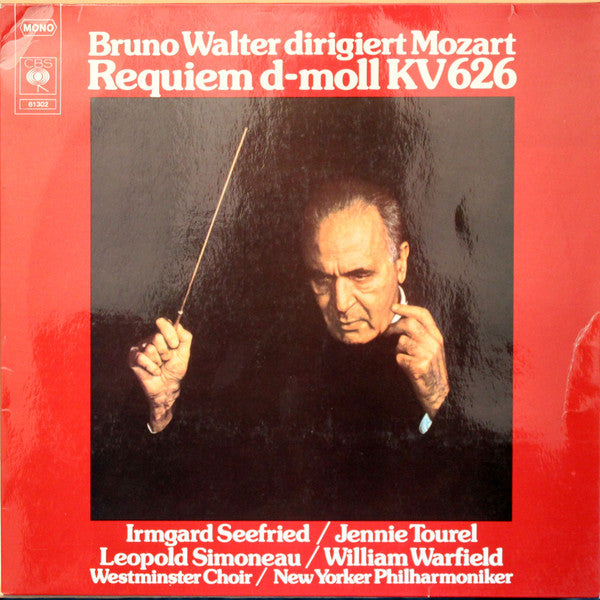 Bruno Walter Dirigiert Wolfgang Amadeus Mozart : Requiem D-Moll KV 626 (LP, Mono, RE)