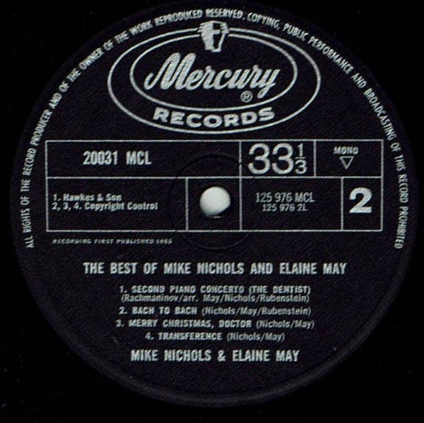 Mike Nichols & Elaine May : The Best Of Mike Nichols & Elaine May (LP, Comp, Mono)