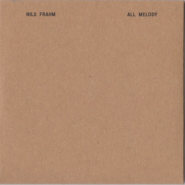 Nils Frahm : All Melody (CD, Album)