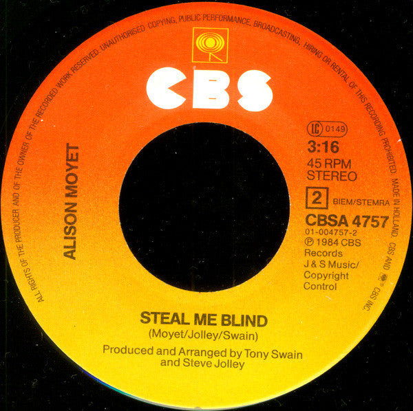 Alison Moyet : All Cried Out (7", Single)