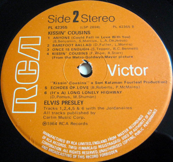 Elvis Presley : Kissin' Cousins (LP, RE)