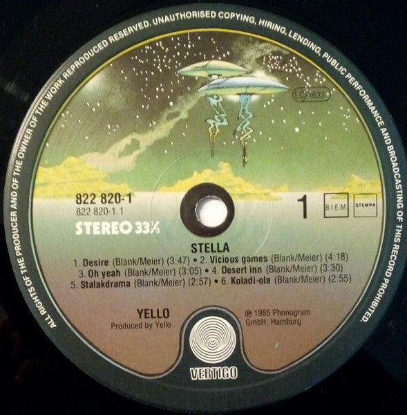 Yello : Stella (LP, Album, RP)