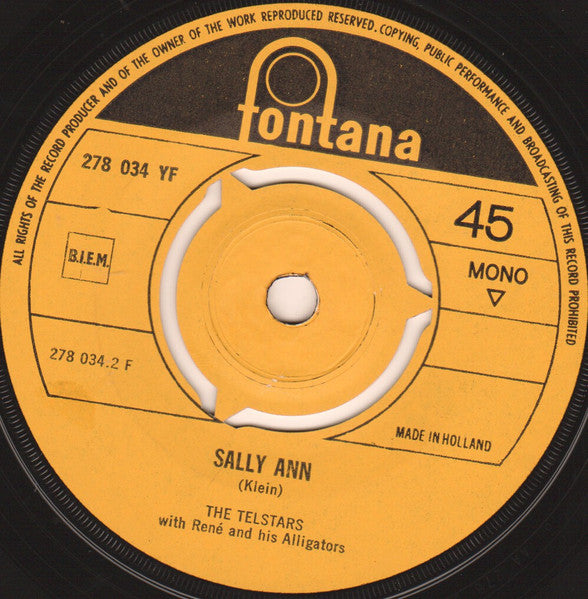 Die Telstars with René And His Alligators : Ain't Gonna Kiss Ya / Sally Ann (7", Single, Mono)