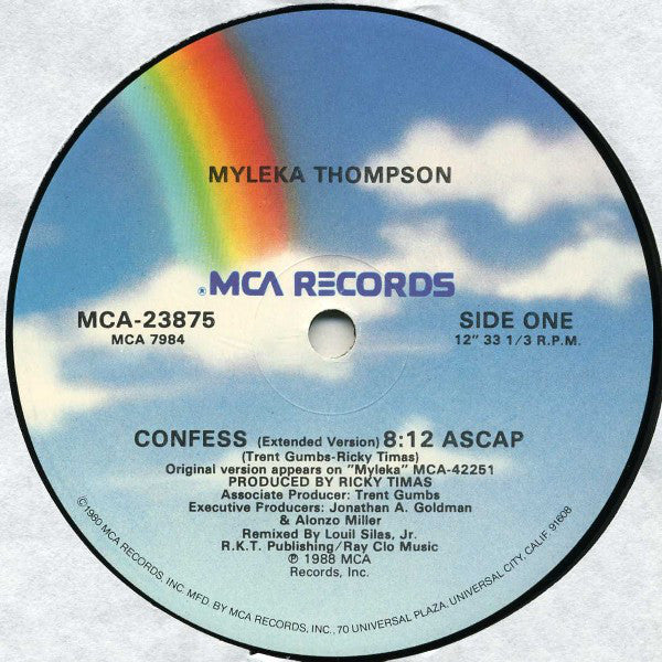 Myleka Thompson : Confess (12", Single)