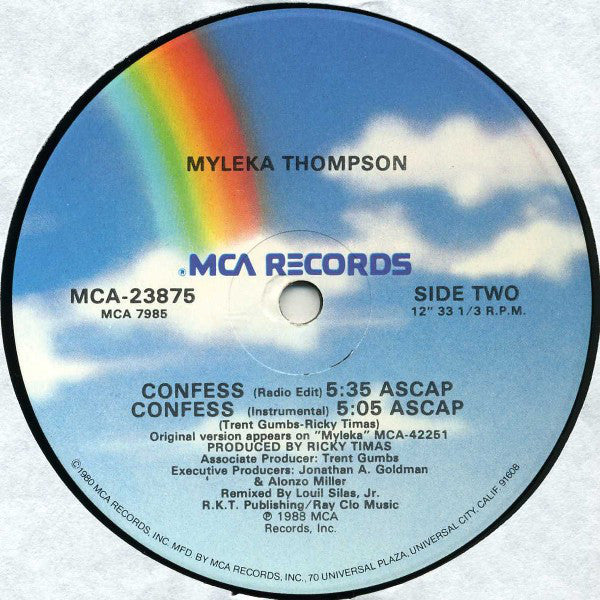 Myleka Thompson : Confess (12", Single)