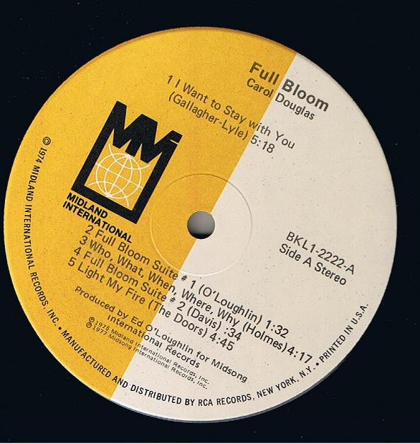 Carol Douglas : Full Bloom (LP, Album)