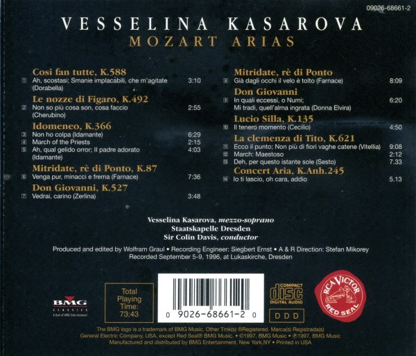 Vesselina Kasarova, Sir Colin Davis, Staatskapelle Dresden : Mozart Arias (CD, Album)