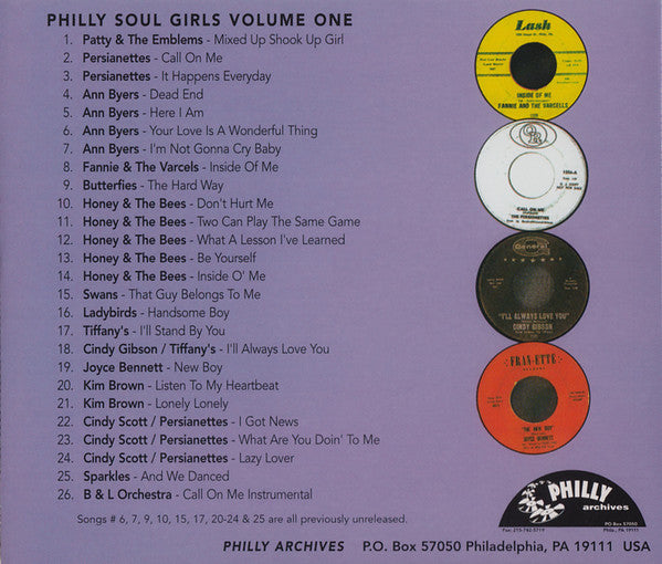 Various : Philly Soul Girls Volume 1 (CD, Comp)