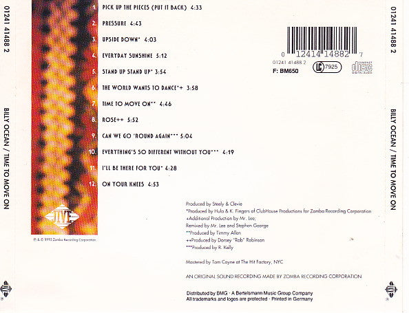 Billy Ocean : Time To Move On (CD, Album)