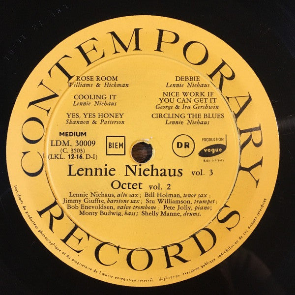 Lennie Niehaus : Vol. 3: The Octet #2 (LP, Album, Mono)