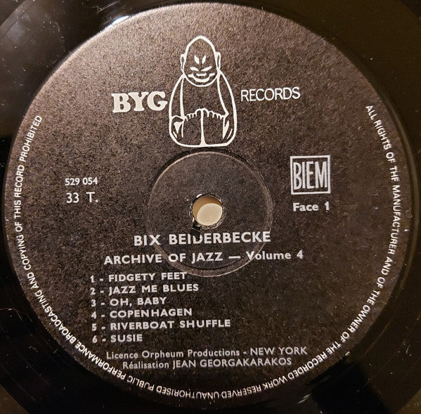 Bix Beiderbecke : Archive Of Jazz Volume 4 - Bix Beiderbecke (LP, Comp, RE)