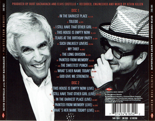 Elvis Costello With Burt Bacharach : Painted From Memory (2CD Limited Tour Edition) (2xCD, Album, Ltd, PMD)