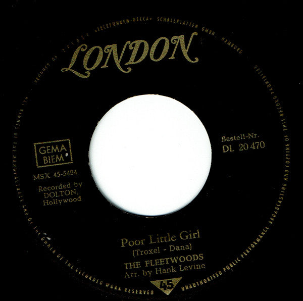 The Fleetwoods : (He's) The Great Impostor (7", Mono)