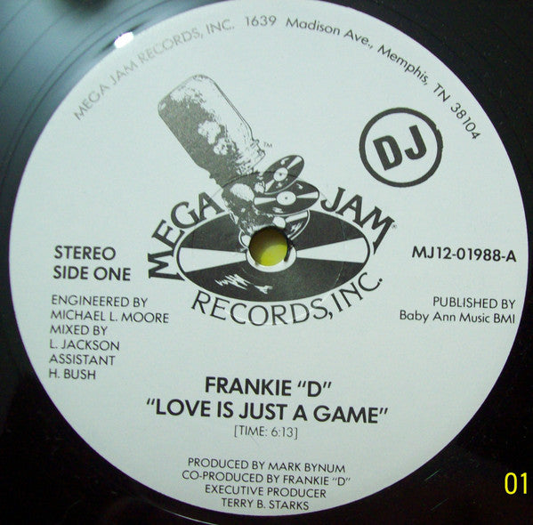Frankie D (4) : Love Is Just A Game (12", Promo)