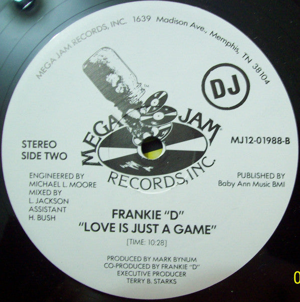 Frankie D (4) : Love Is Just A Game (12", Promo)