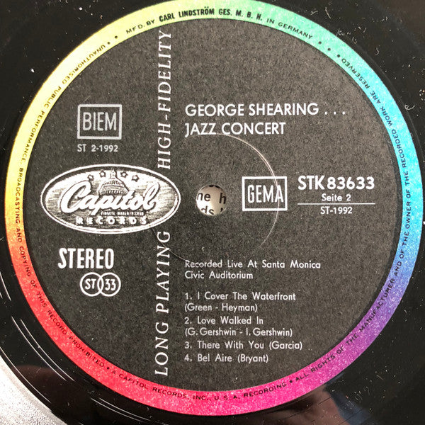 The George Shearing Quintet : Jazz Concert (LP, Album)
