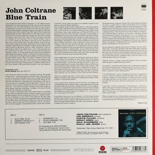 John Coltrane : Blue Train (LP, Album, Ltd, RE, Red)