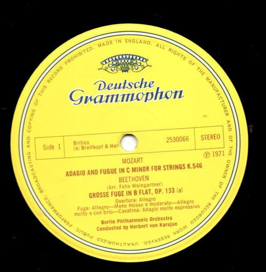 Wolfgang Amadeus Mozart · Ludwig van Beethoven · Richard Strauss – Berliner Philharmoniker · Herbert von Karajan : Metamorphosis For Strings (LP)