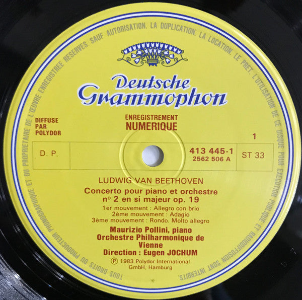 Ludwig van Beethoven - Maurizio Pollini, Wiener Philharmoniker, Eugen Jochum, Karl Böhm : Concertos Pour Piano No 2 & 4 (LP, Album)