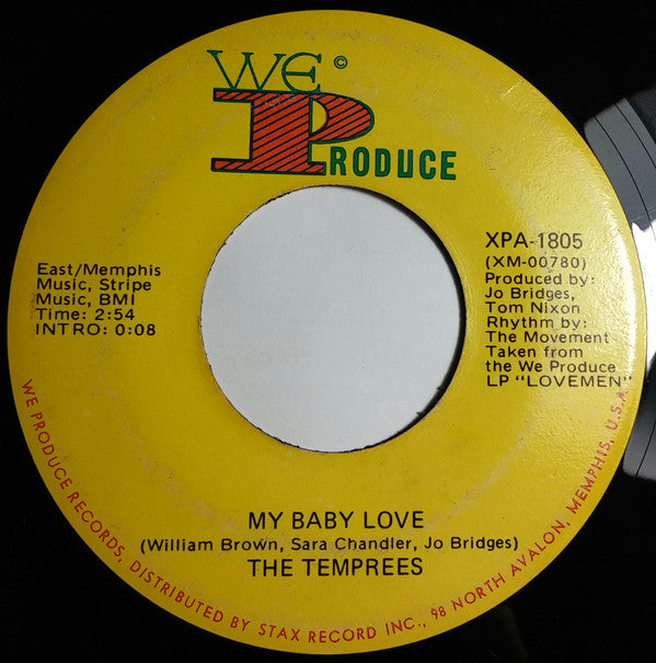 The Temprees : My Baby Love (7")