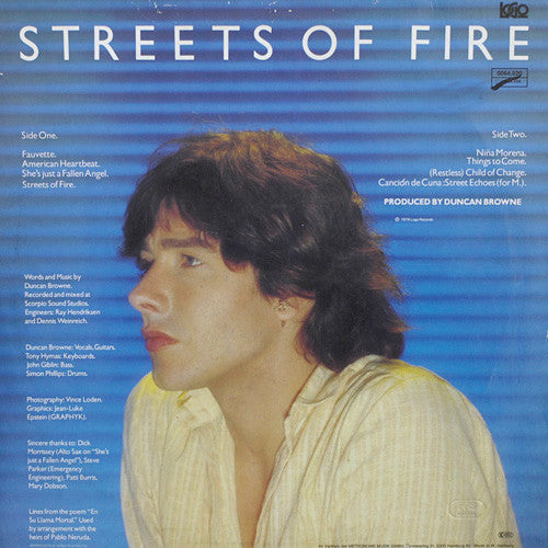 Duncan Browne : Streets Of Fire (LP, Album)