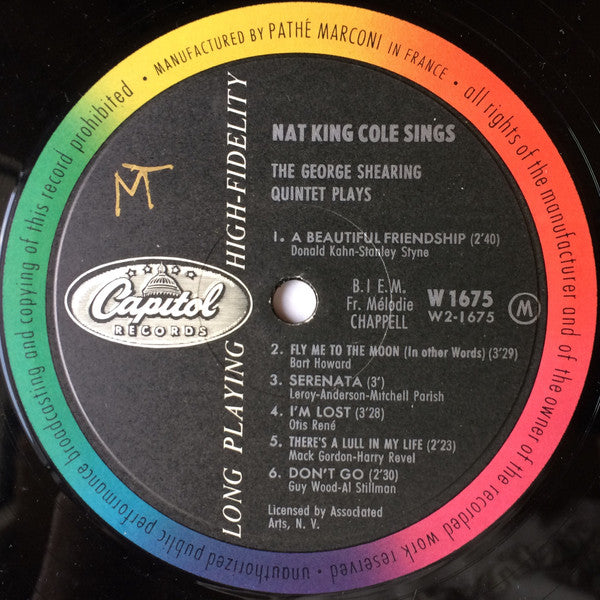 Nat King Cole / George Shearing : Nat King Cole Sings / George Shearing Plays (LP, Album, Mono)