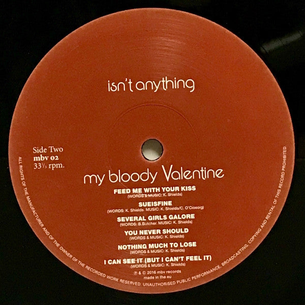 My Bloody Valentine : Isn't Anything (LP, Album, RE, RM, Alt)