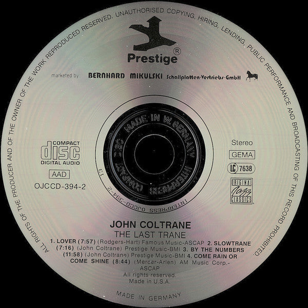 John Coltrane : The Last Trane (CD, Album, RE)